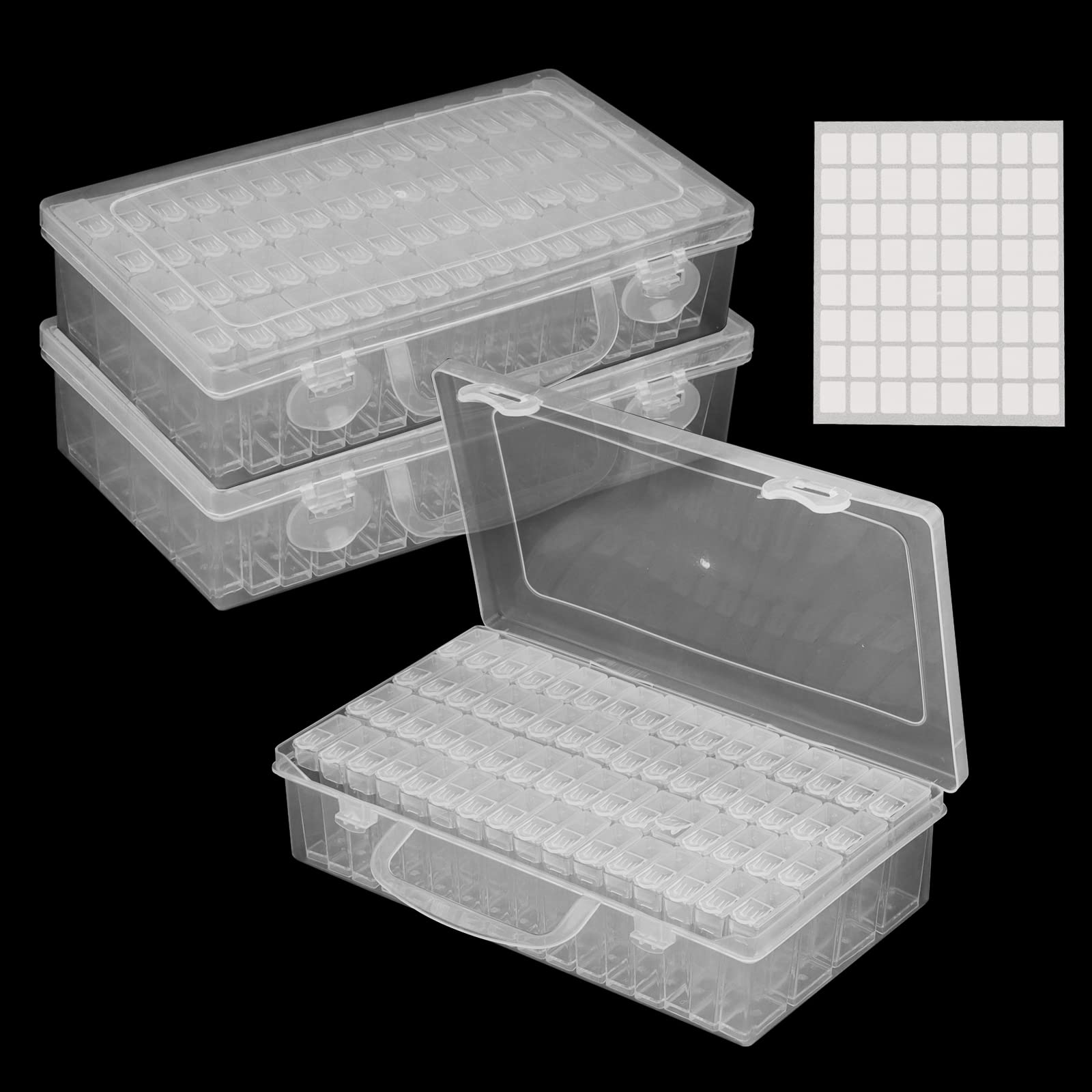 Art Craft Organizer - 4 Pack 64 Grids Diamond Storage