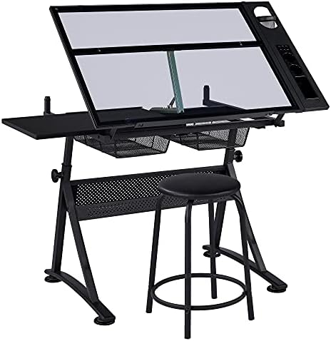 Art & Craft Kortingscode - Drafting Table w/Stool Height Adjustable Multifunctional
