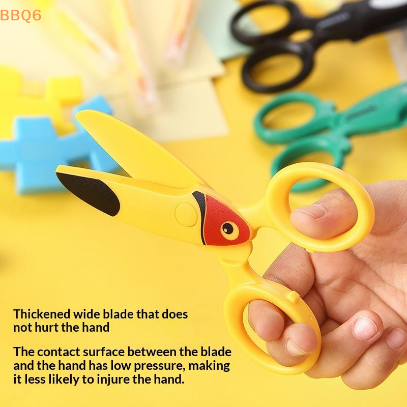 Art Craft For Preschool - *3Pcs Kids Plastic Scissors Cute Cartoon