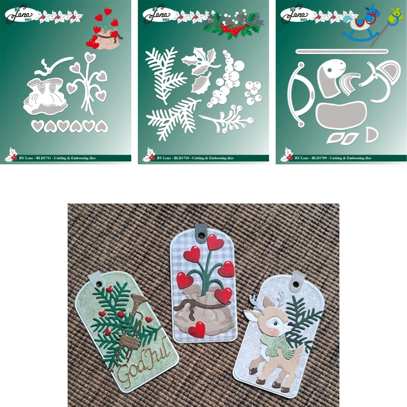 Stencil Cutting Plotter - Two Little Deer with Scarves Are
