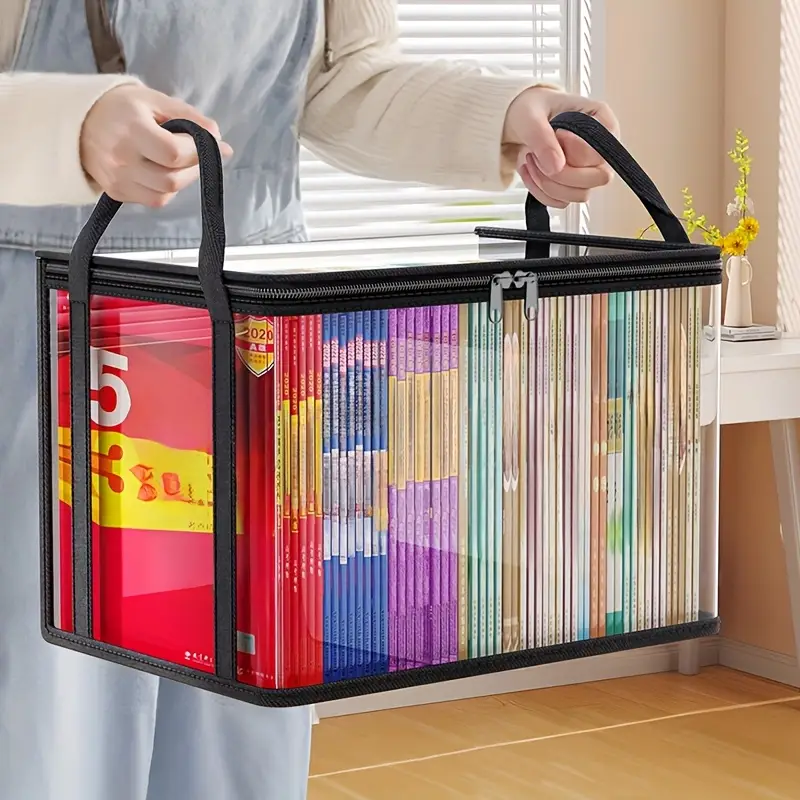 Art Craft Organizer - Clear PVC Storage Box | Flip-Top