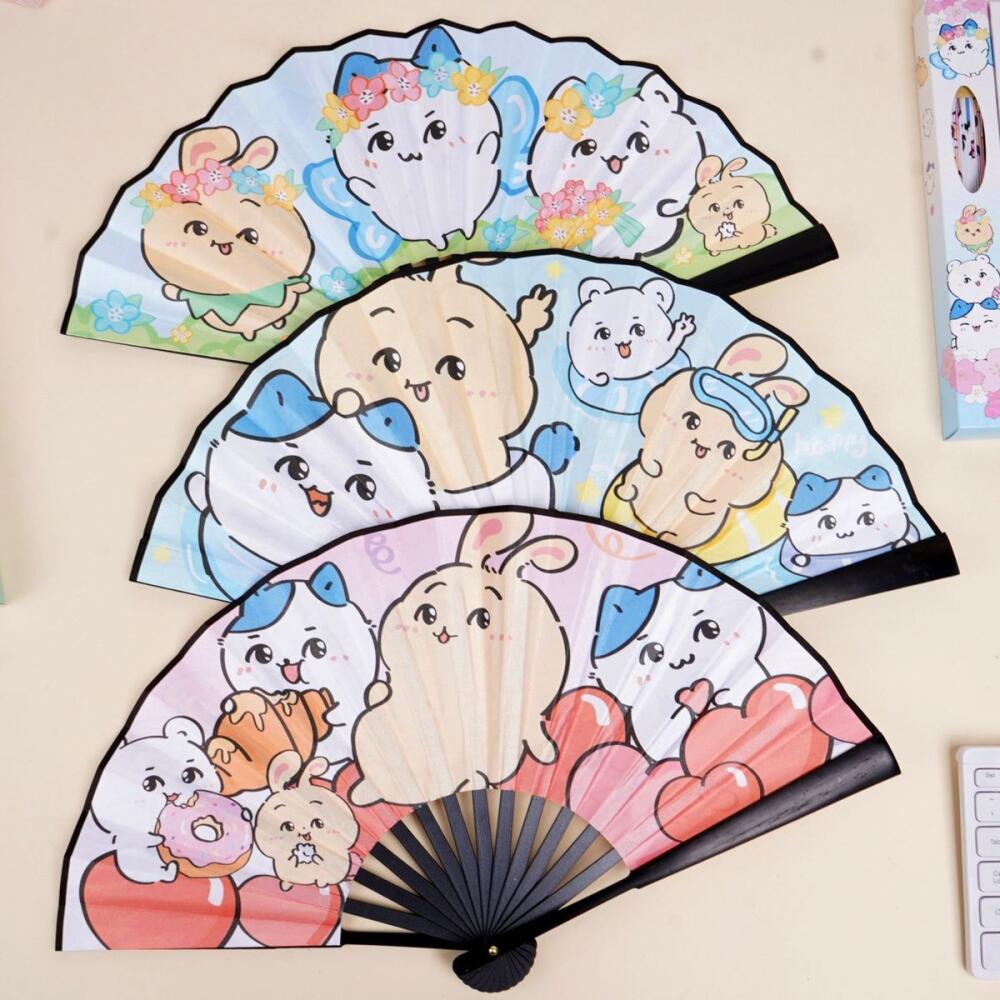 Tv Art And Craft - Kawaii Folding Fan Chiikawa Summer Usagi