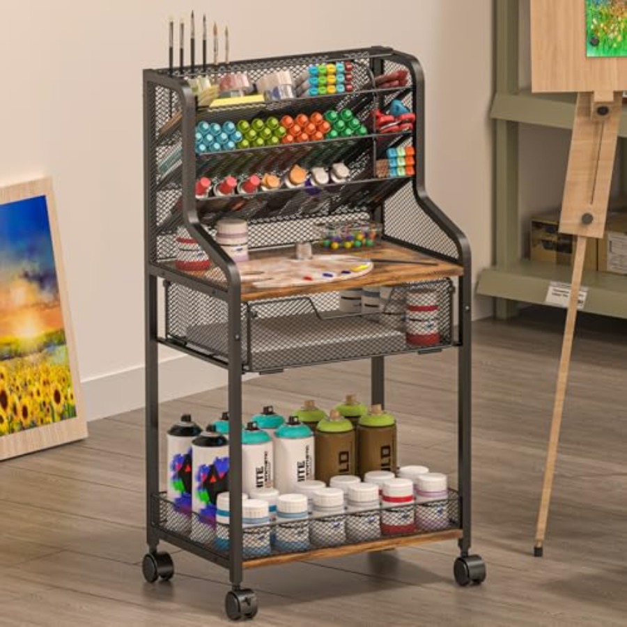 Small Rolling Utility Cart wit - Art Craft Organizer recensione e prezzo