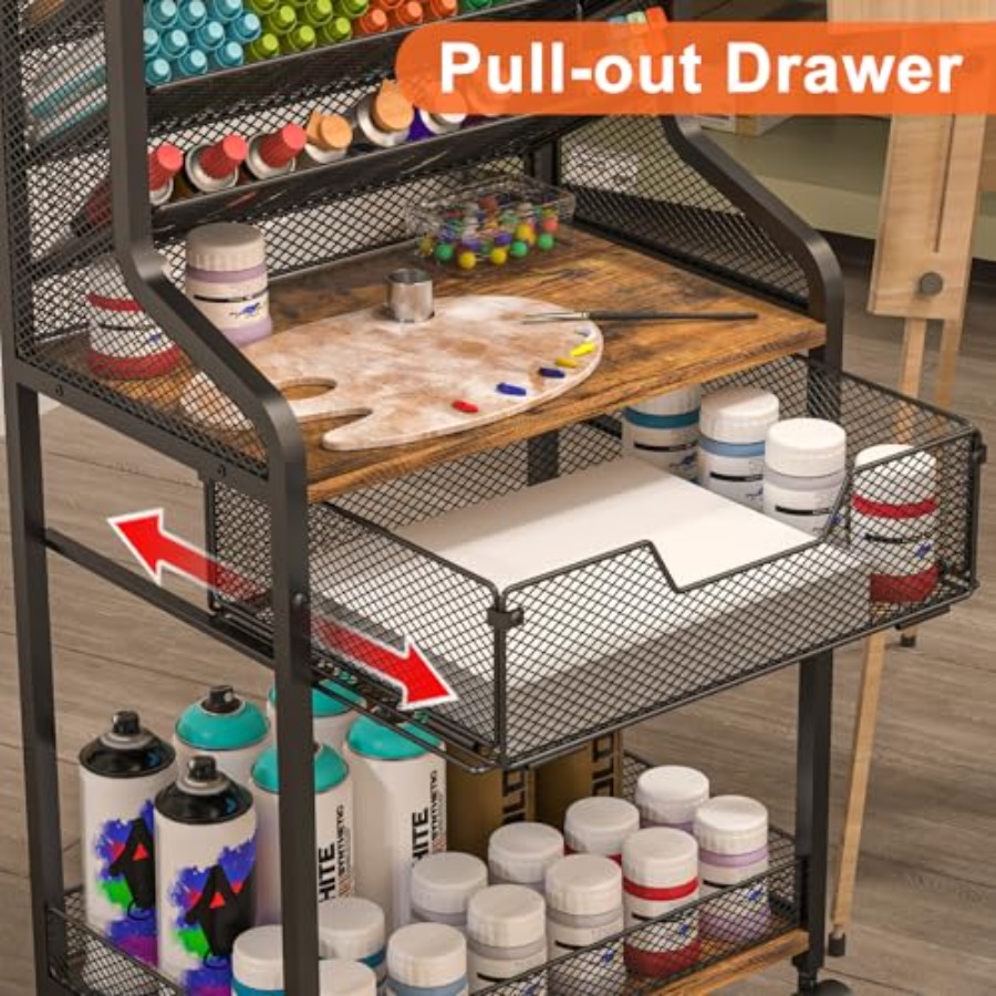 Small Rolling Utility Cart wit - Art Craft Organizer recensione e prezzo