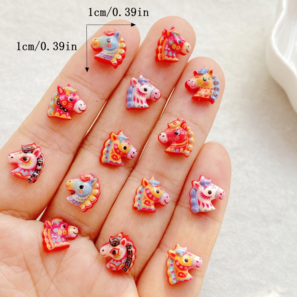 50pcs Resin Cute Mini Red Anim - Art Craft Unicorn recensione e prezzo