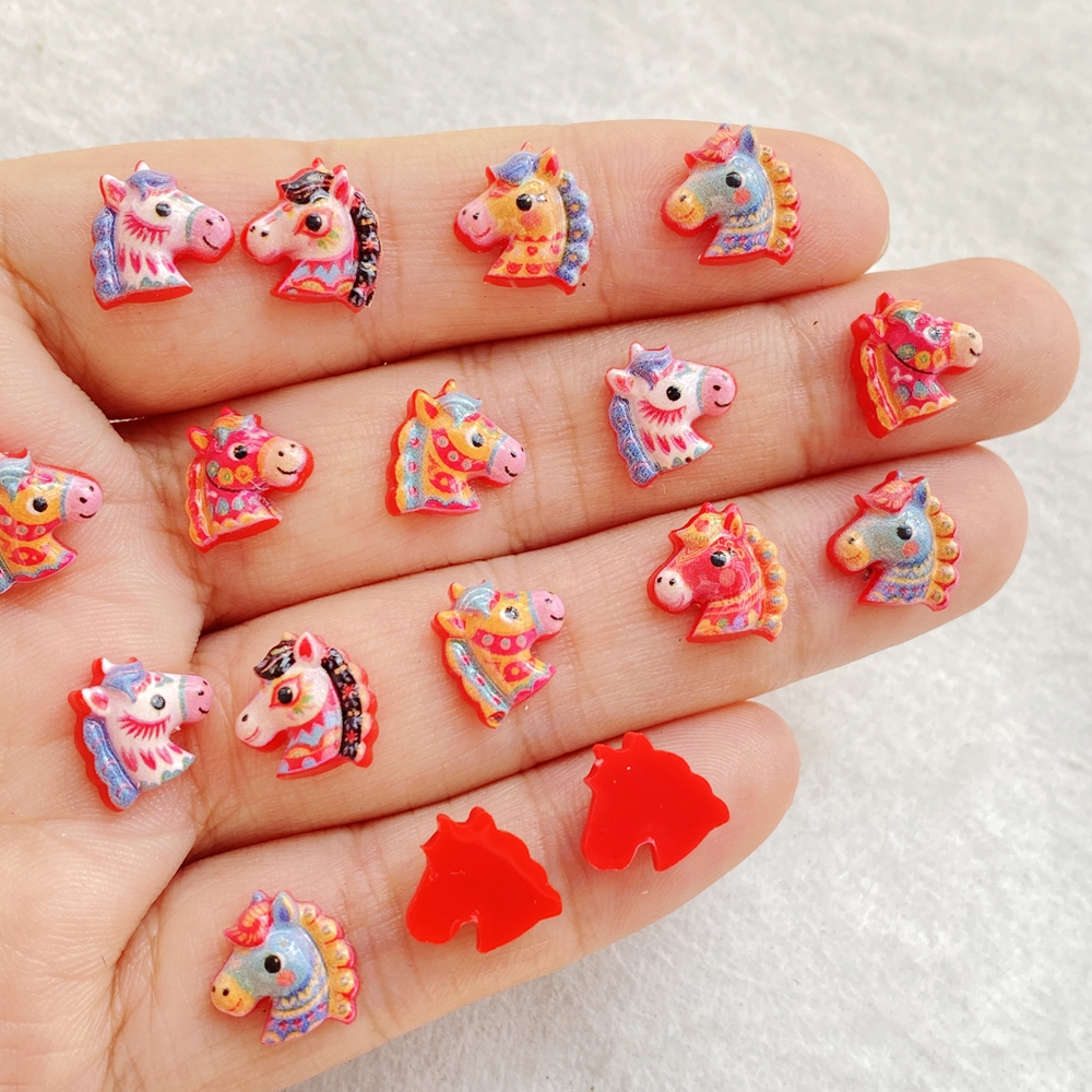 50pcs Resin Cute Mini Red Anim - Art Craft Unicorn recensione e prezzo