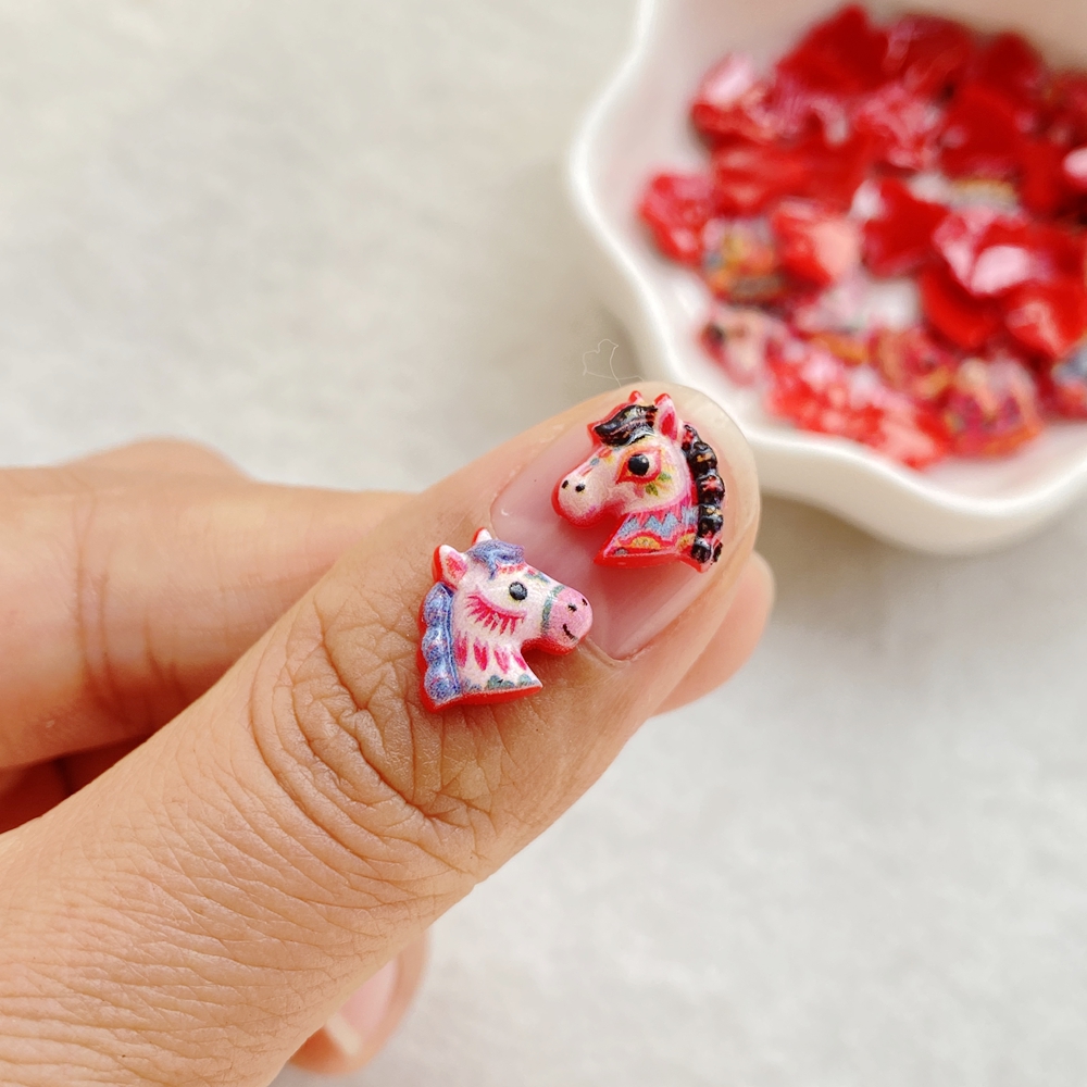 50pcs Resin Cute Mini Red Anim - Art Craft Unicorn recensione e prezzo