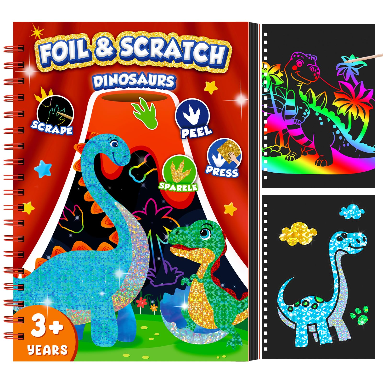 Dinosaur Scratch Art Book for  - Art Craft Book recensione e prezzo