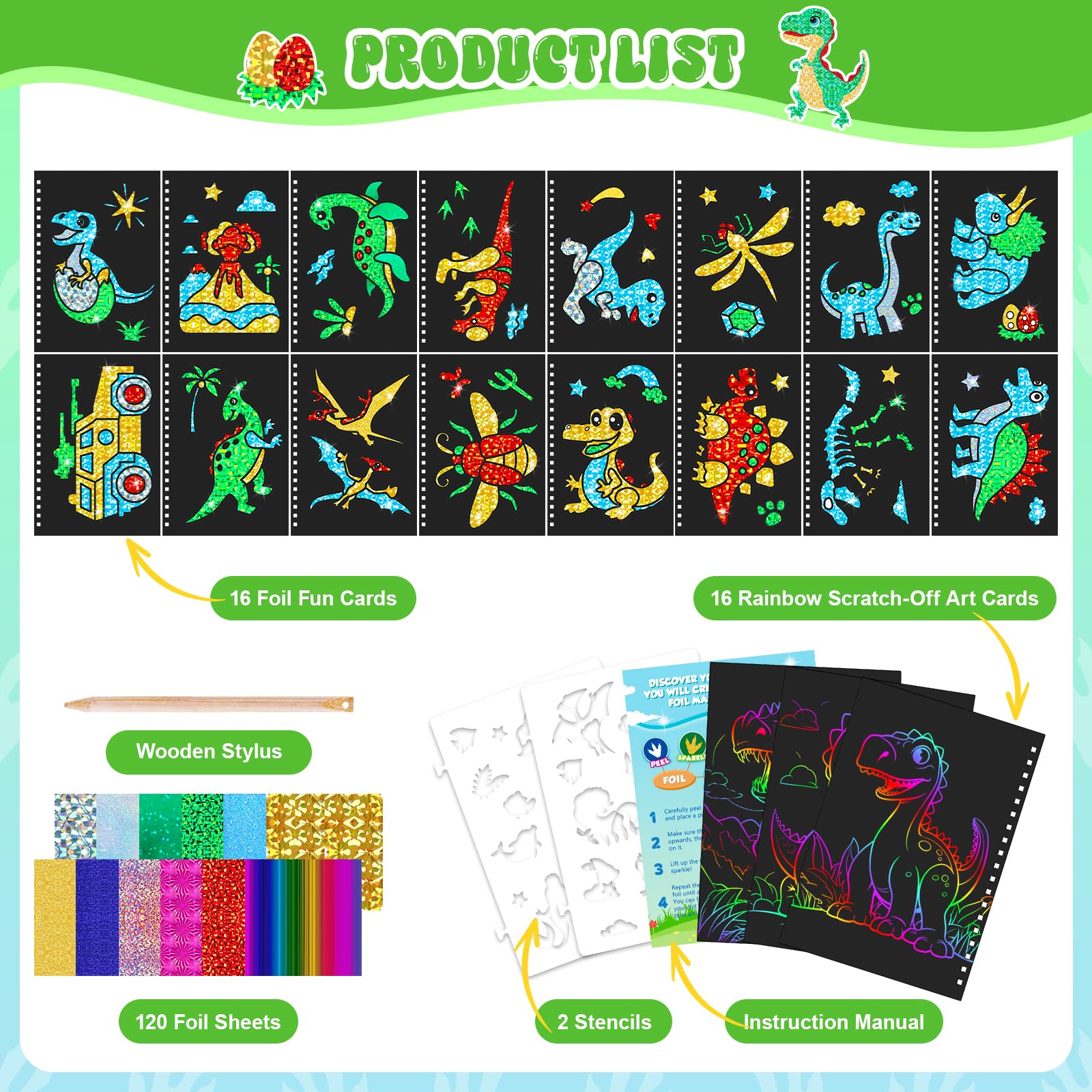 Dinosaur Scratch Art Book for  - Art Craft Book recensione e prezzo