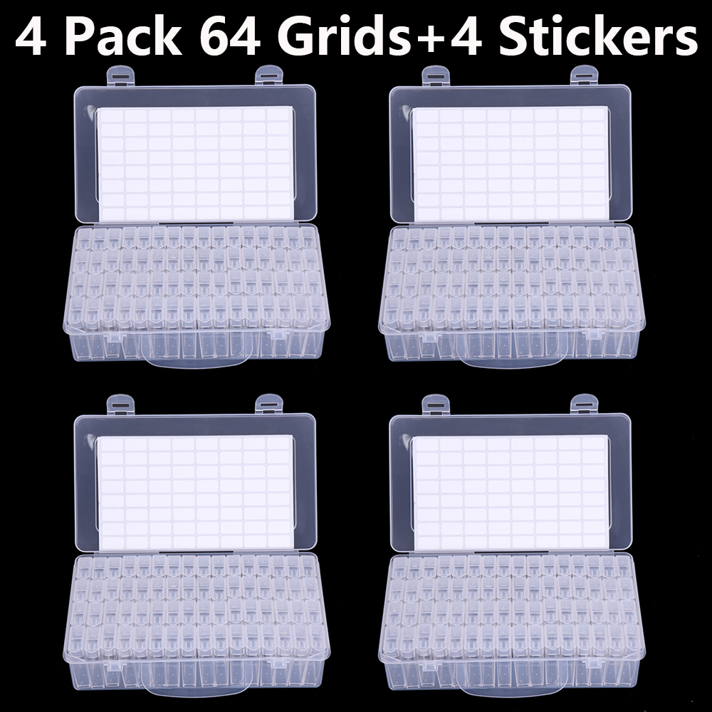 4 Pack 64 Grids Diamond Storag - Art Craft Organizer recensione e prezzo
