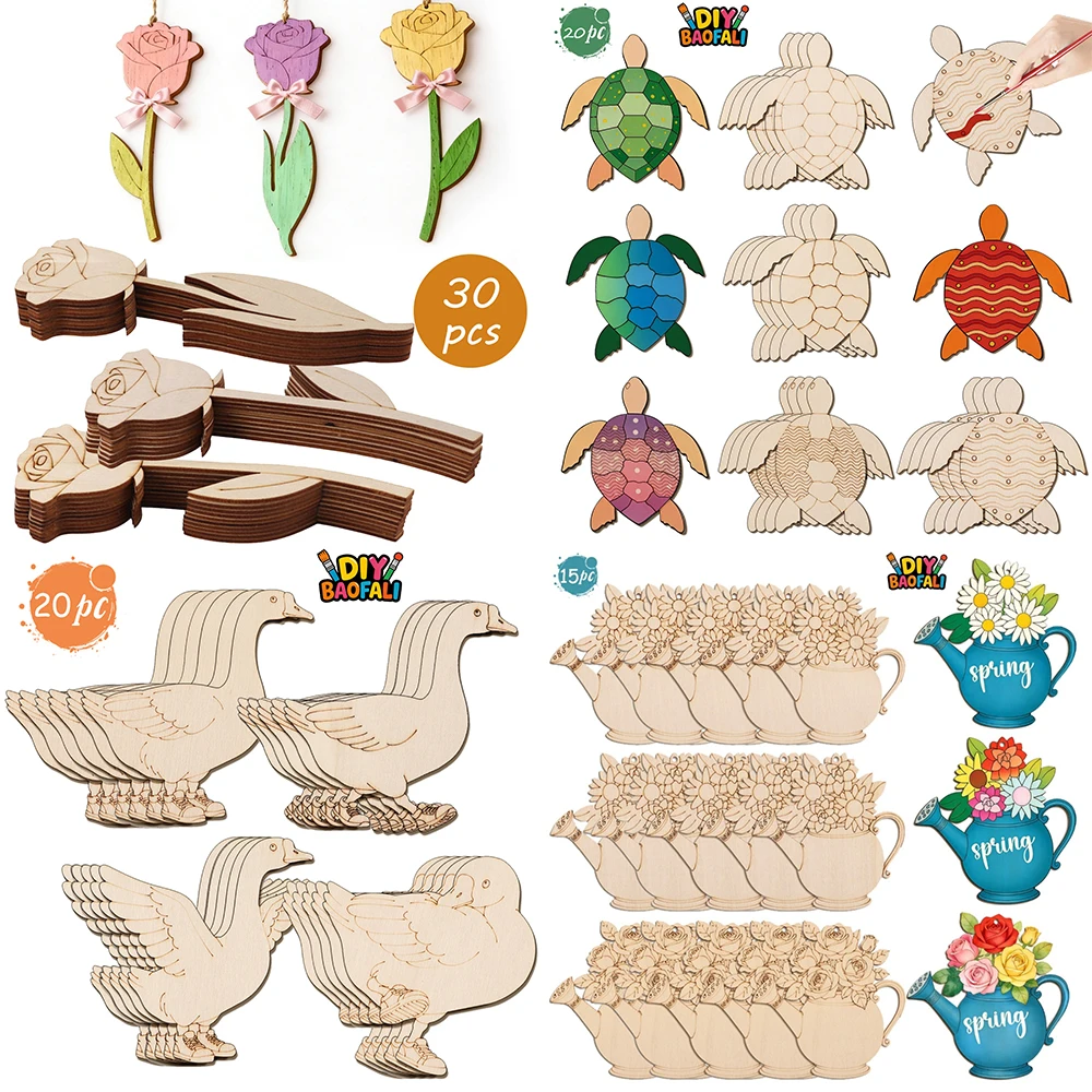 15/20pcs DIY Unfinished Crafts - Art Craft Duck recensione e prezzo