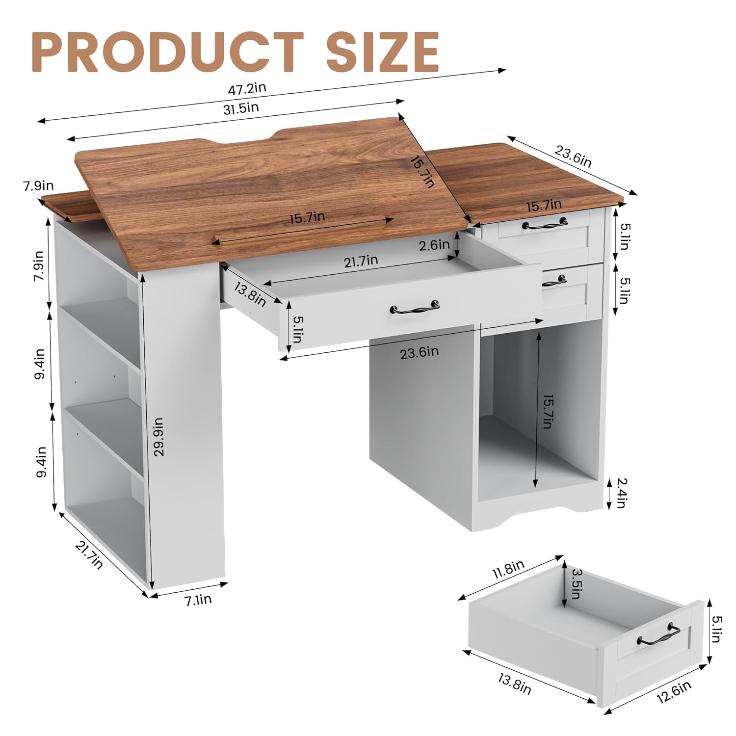 Drafting Table with Storage Ca - Art & Craft Kortingscode recensione e prezzo