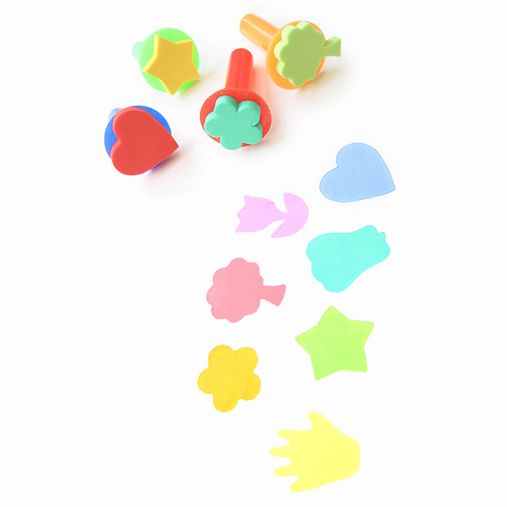 6Pcs Sponge Brush Stamper Set  - Art Craft For Preschool recensione e prezzo