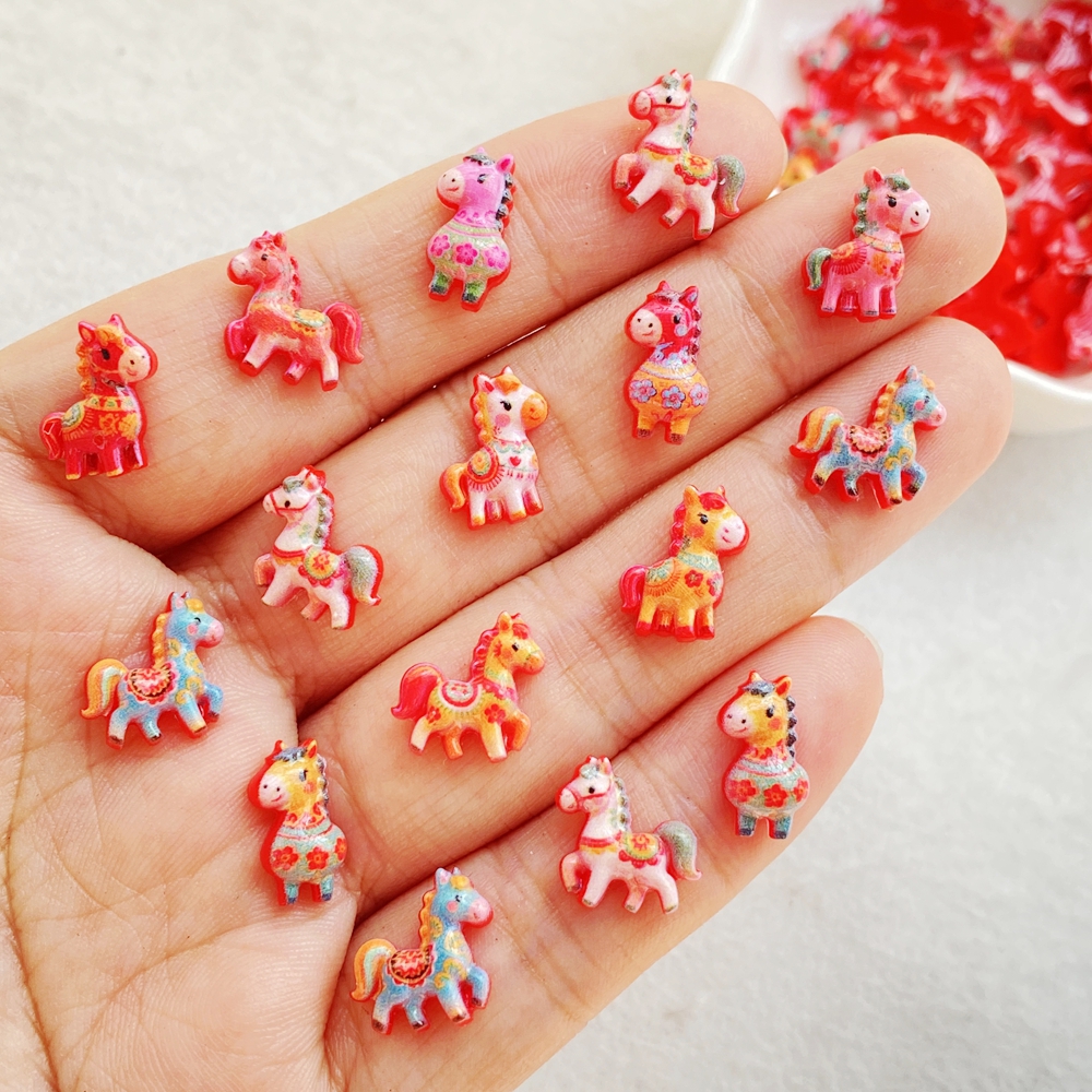 50pcs Resin Cute Mini Red Anim - Art Craft Unicorn recensione e prezzo