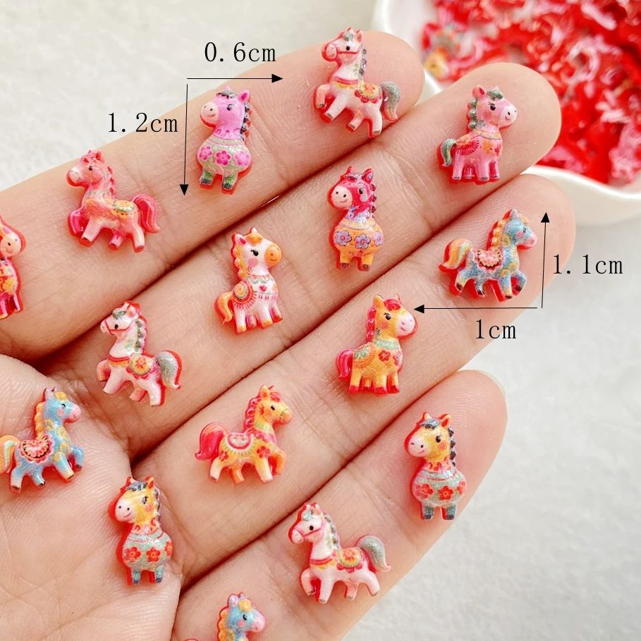 50pcs Resin Cute Mini Red Anim - Art Craft Unicorn recensione e prezzo