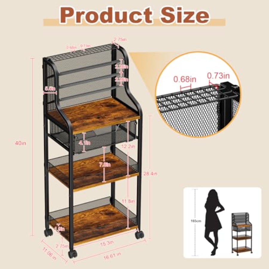 Large 7-Tier Rolling Utility C - Art Craft Organizer recensione e prezzo