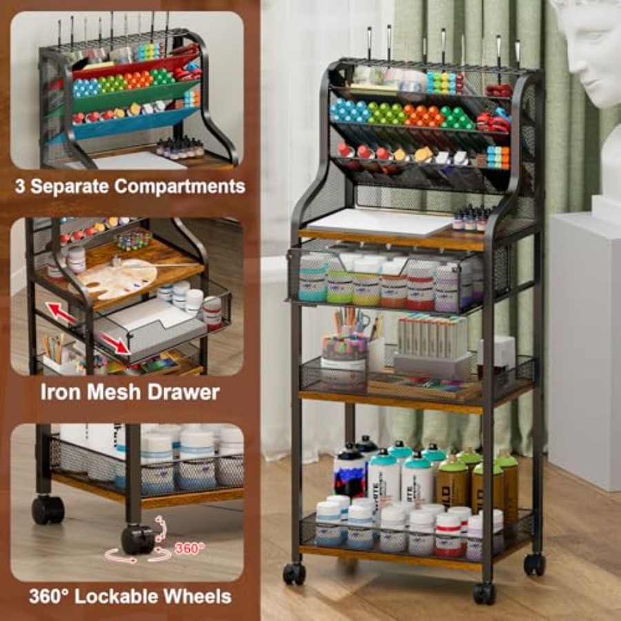 Large 7-Tier Rolling Utility C - Art Craft Organizer recensione e prezzo