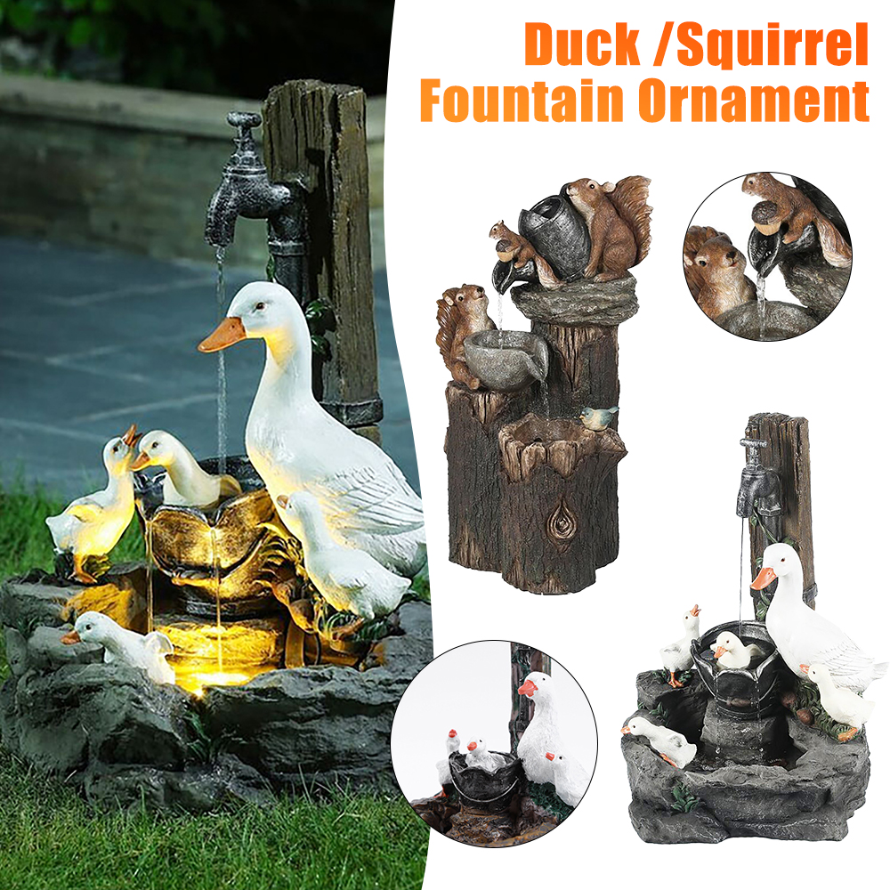 Duck Squirrel Solar Fountain O - Art Craft Duck recensione e prezzo