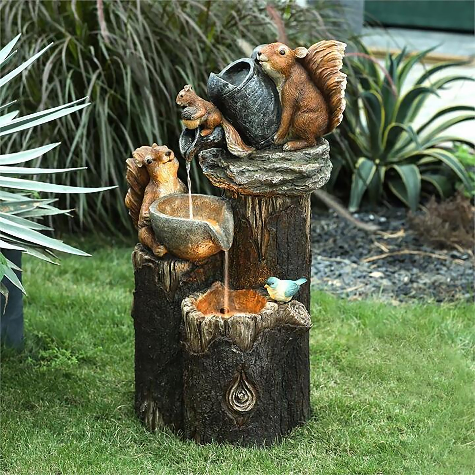 Duck Squirrel Solar Fountain O - Art Craft Duck recensione e prezzo