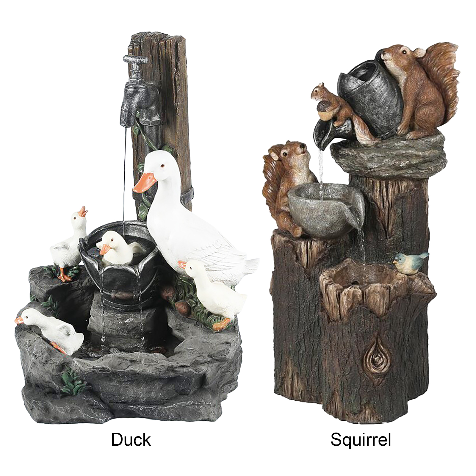 Duck Squirrel Solar Fountain O - Art Craft Duck recensione e prezzo