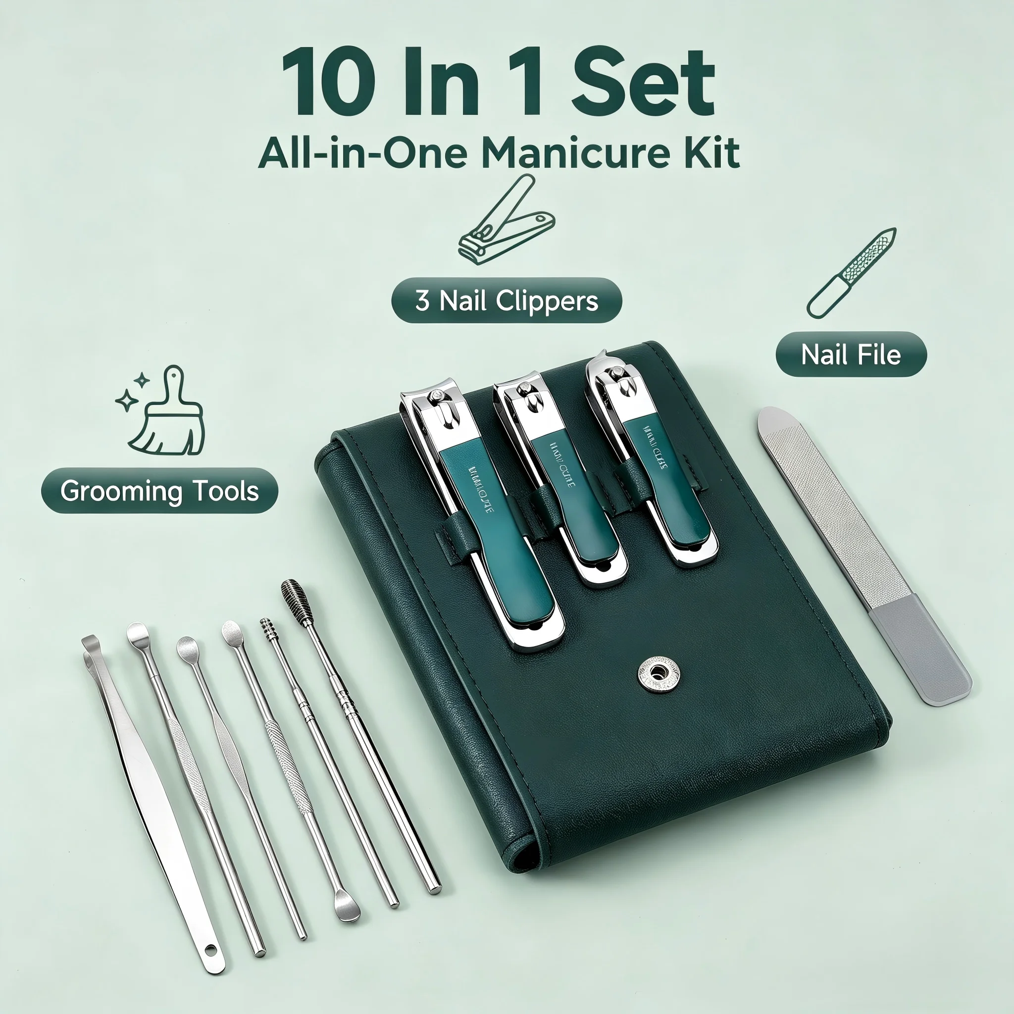 10Pcs Manicure Pedicure Set Na - Leather Tooling Kit recensione e prezzo