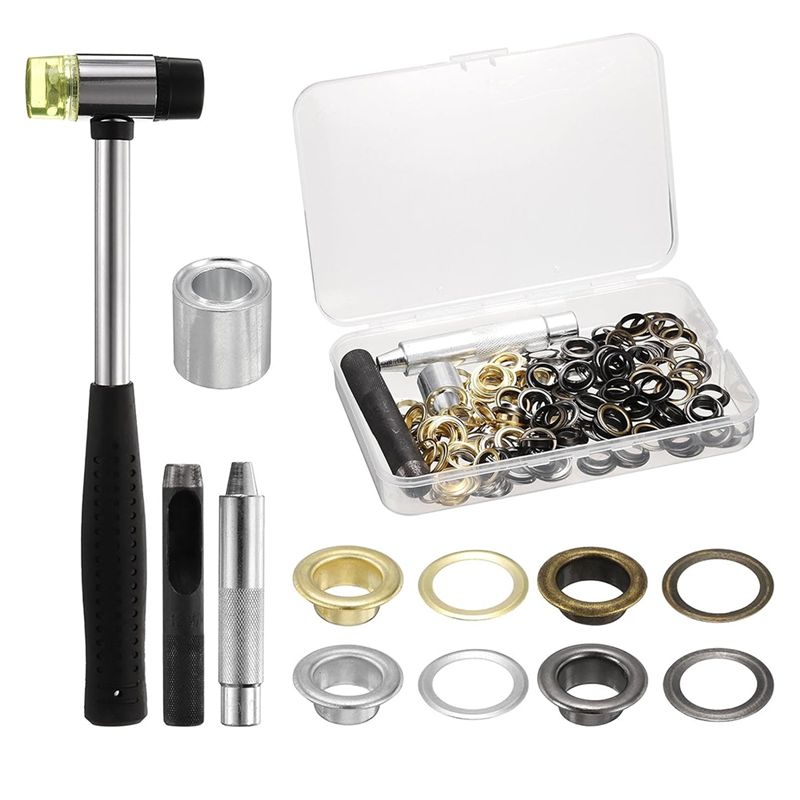 ABWZ-100Pcs Grommet Eyelets To - Leather Tooling Kit recensione e prezzo
