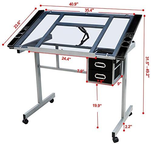 Drawing Desk Adjustable Glass  - Art & Craft Kortingscode recensione e prezzo