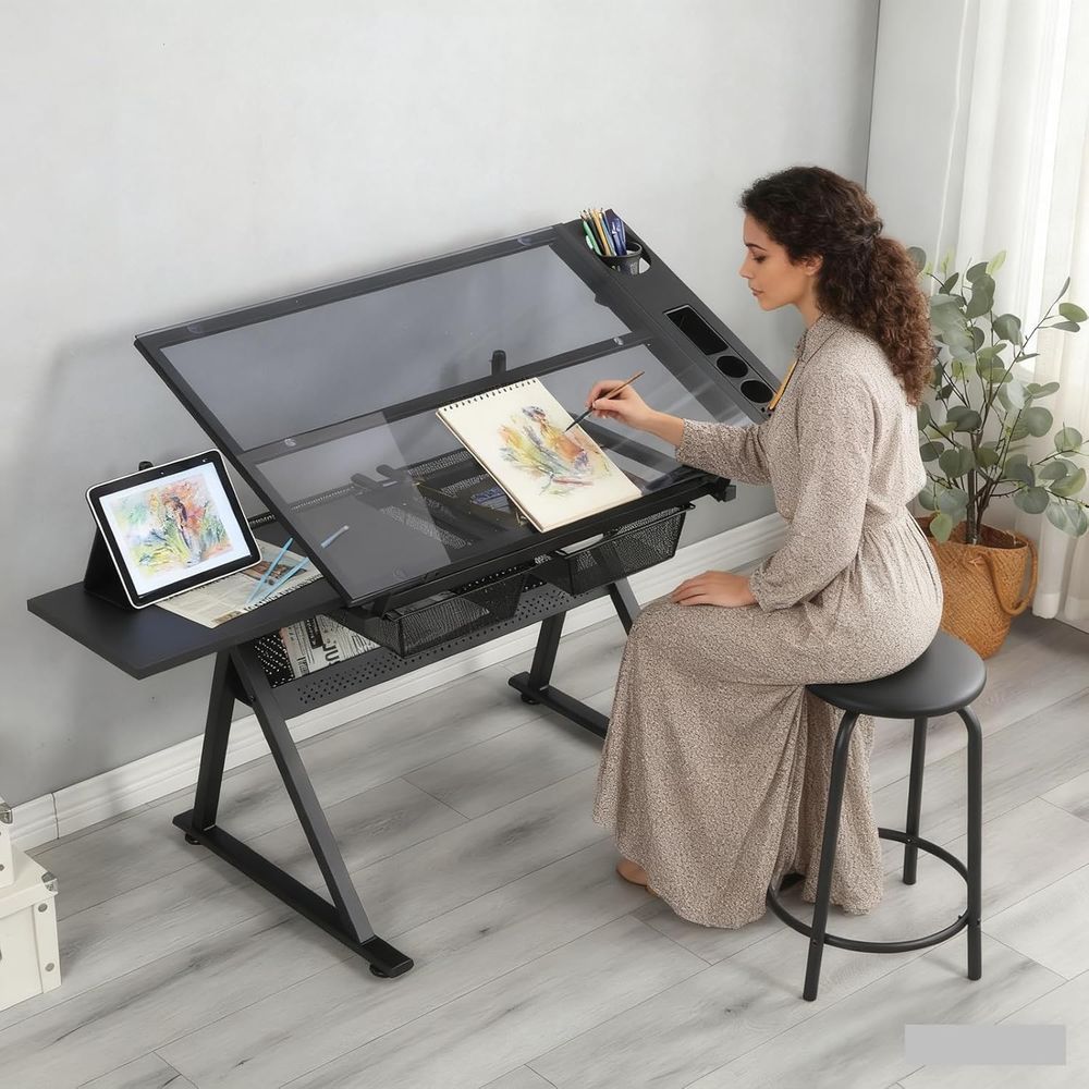 Adjustable Height Glass Art De - Art & Craft Kortingscode recensione e prezzo