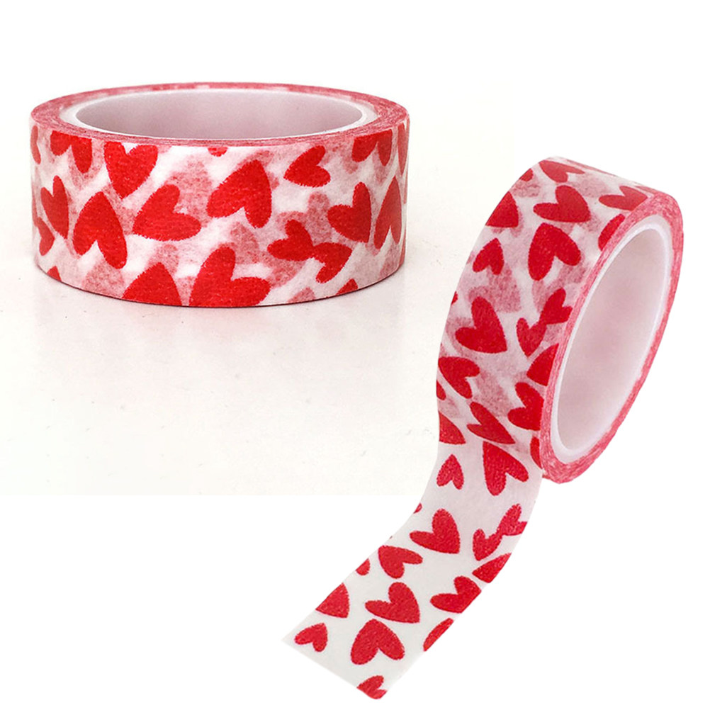 5 Rolls Red Love Pattern Washi - Art Craft For Preschool recensione e prezzo
