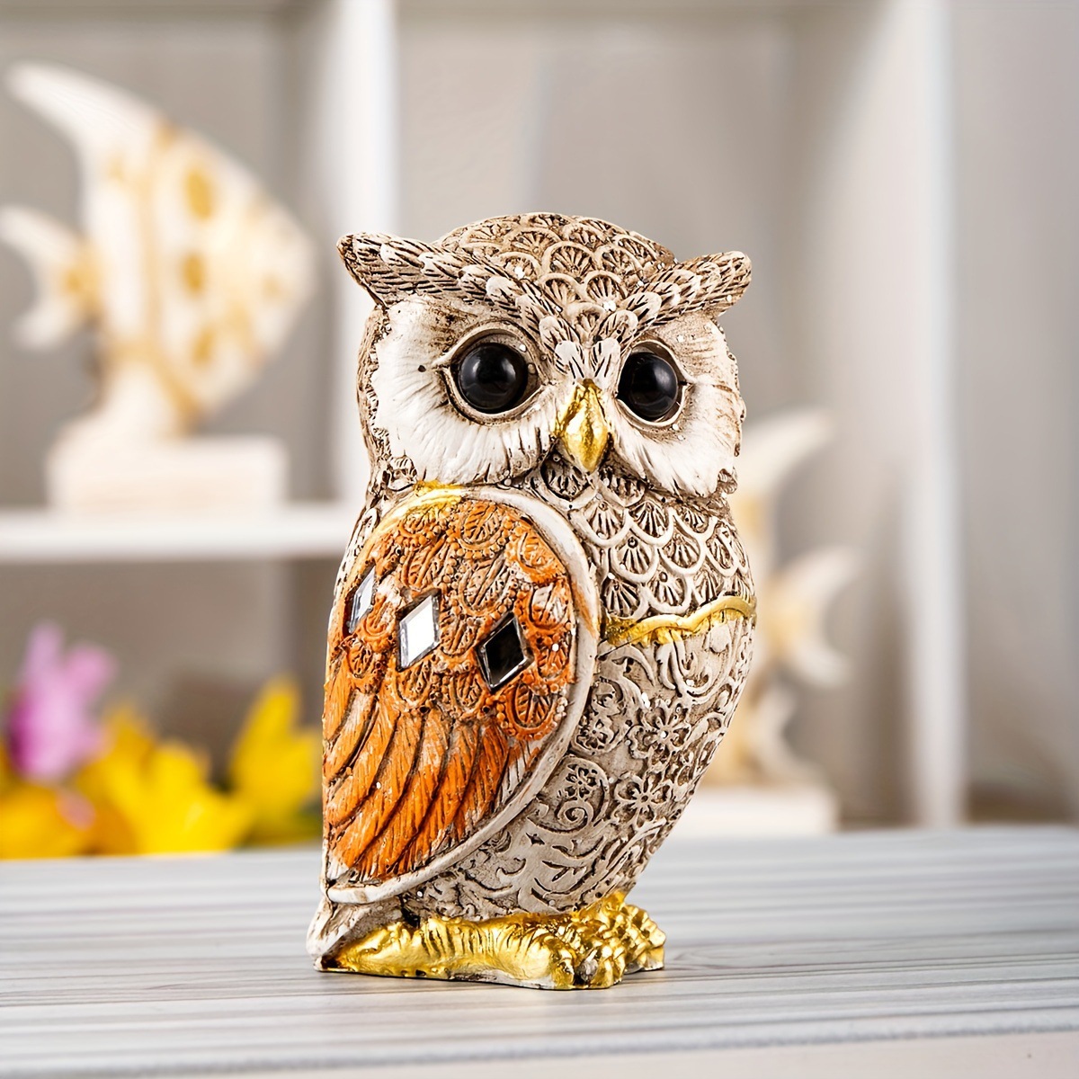 New Trendy Resin Owl Statue Vi - Tv Art And Craft recensione e prezzo