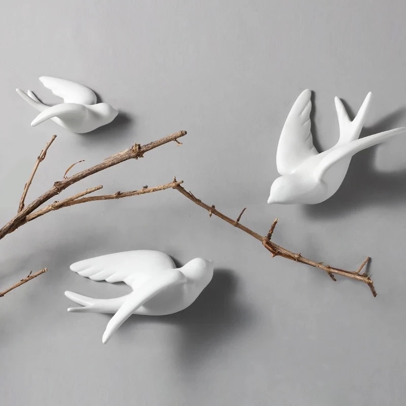 Creative Ceramic Birds Wall Ha - Tv Art And Craft recensione e prezzo