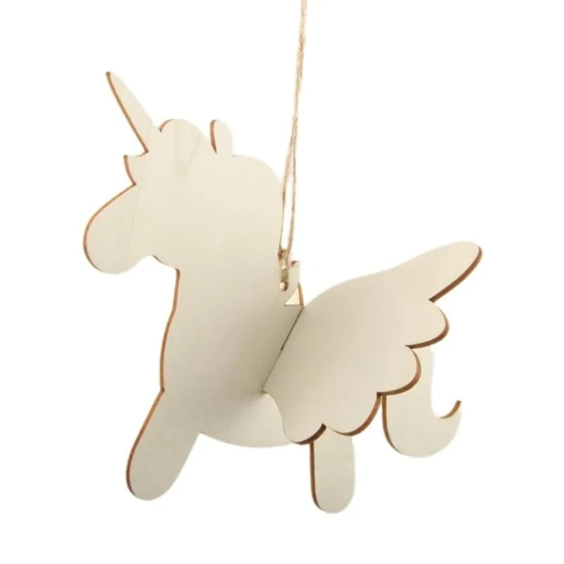 5pcs/lot Blank Wooden Hanging  - Art Craft Unicorn recensione e prezzo