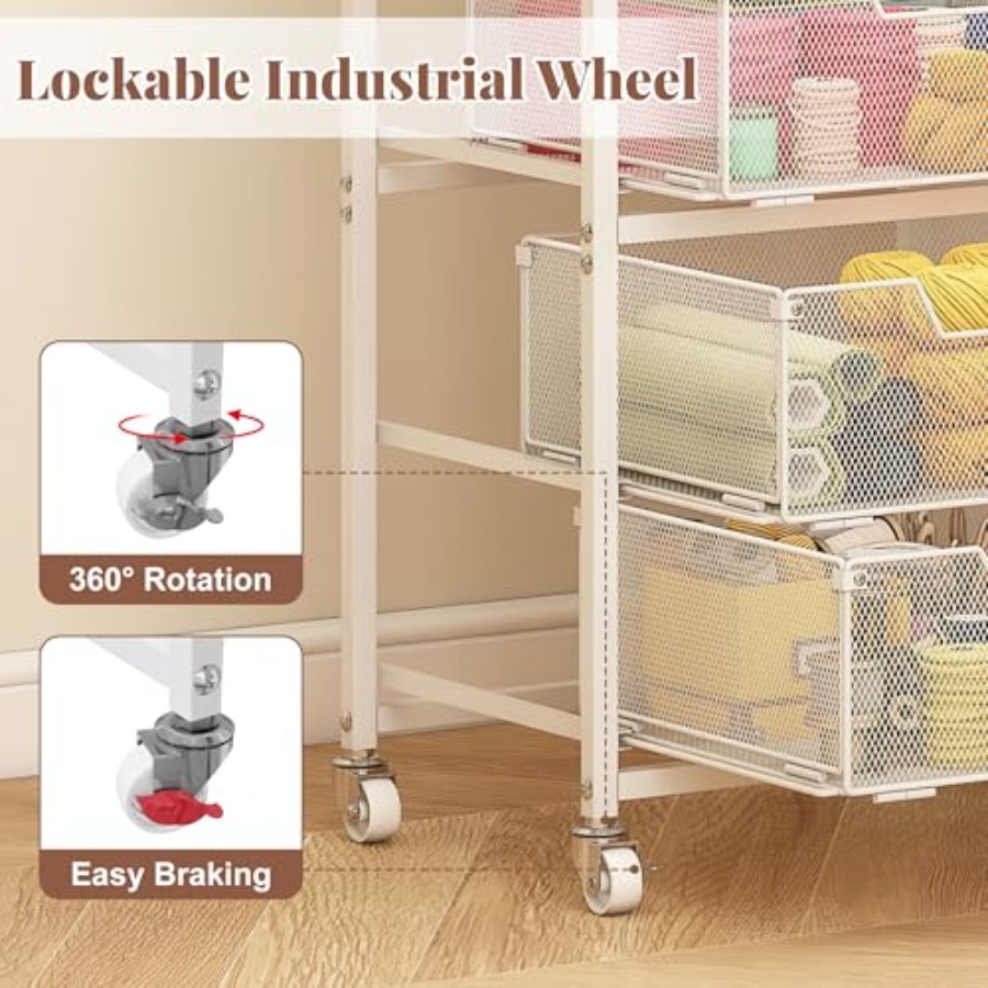 4-Drawer Rolling Storage Cart  - Art Craft Organizer recensione e prezzo