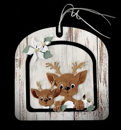 Two Little Deer with Scarves A - Stencil Cutting Plotter recensione e prezzo