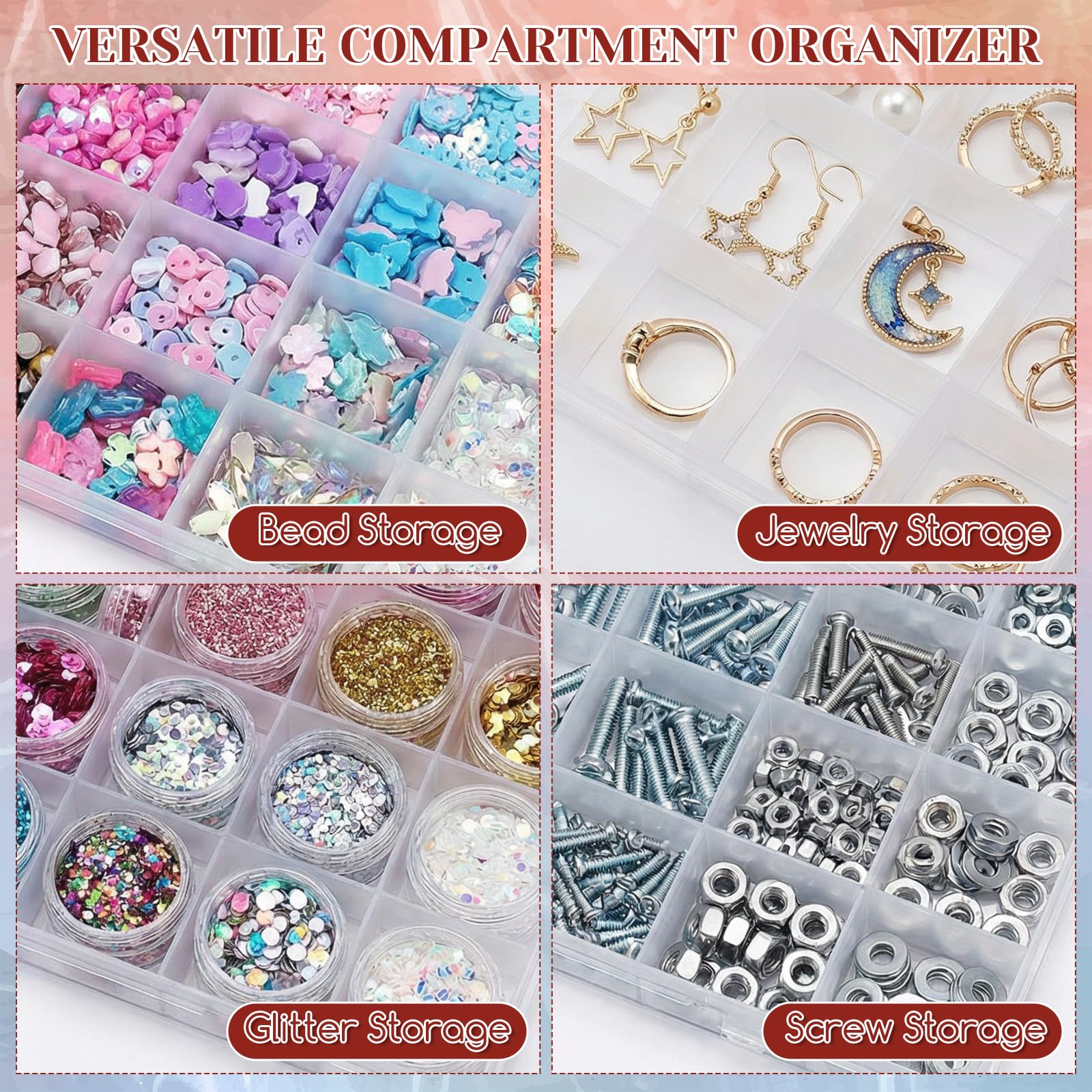 24-Grid Plastic Organizer Box  - Art Craft Organizer recensione e prezzo