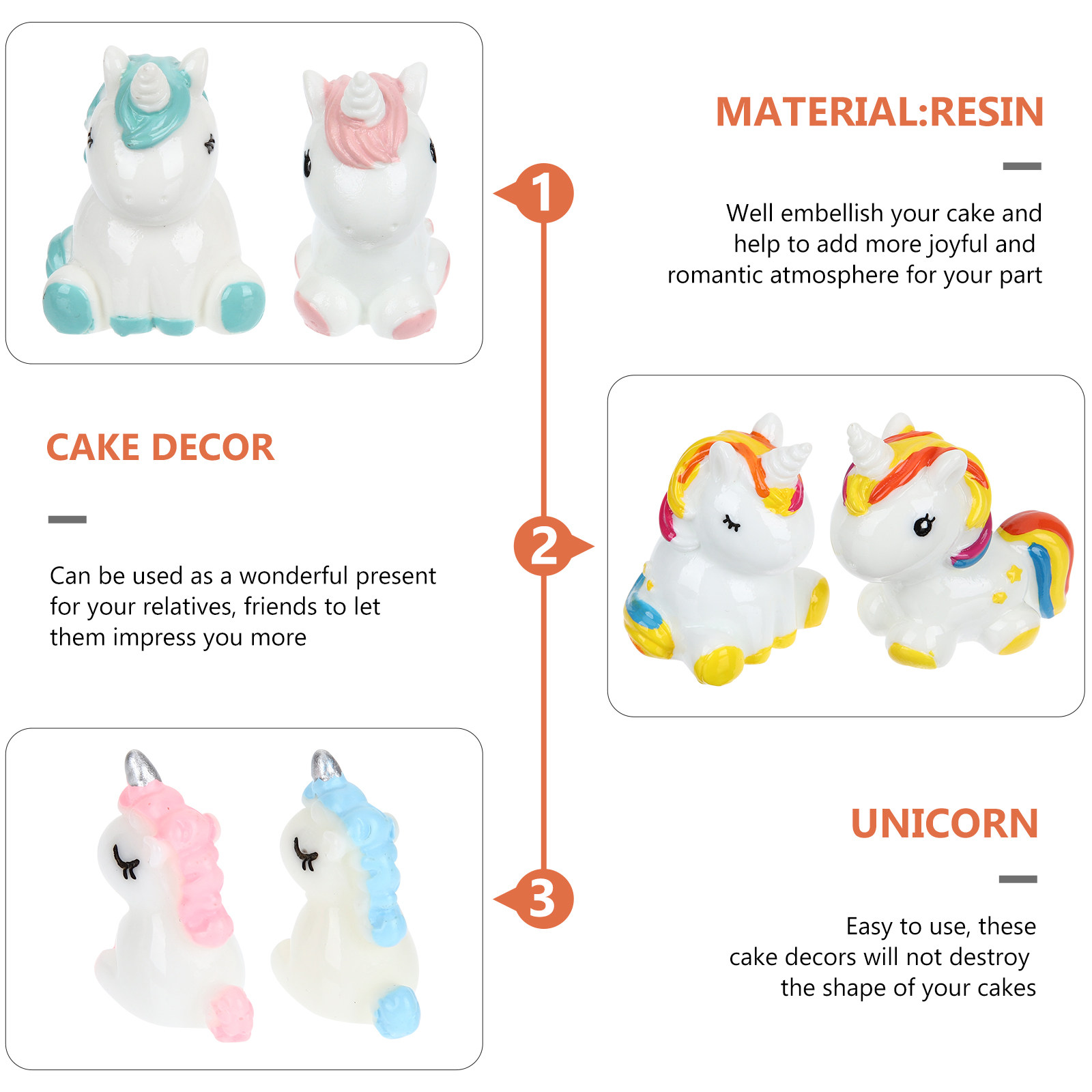 6Pcs Mini Unicorn Resin Crafts - Art Craft Unicorn recensione e prezzo