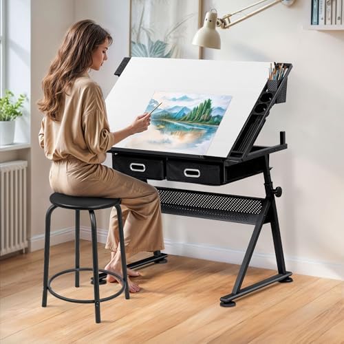 Drafting Table Drawing Desk w/ - Art & Craft Kortingscode recensione e prezzo