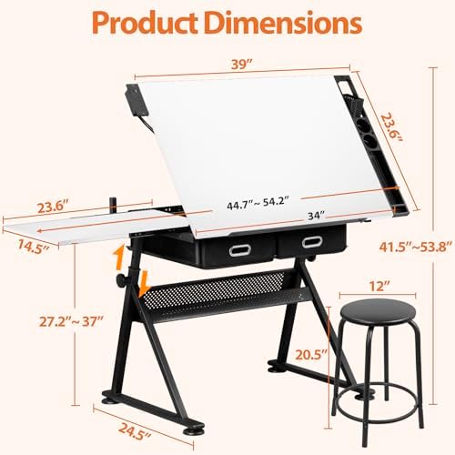 Drafting Table Drawing Desk w/ - Art & Craft Kortingscode recensione e prezzo