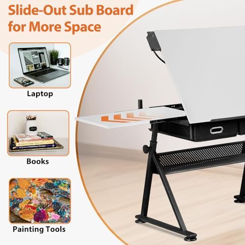 Drafting Table Drawing Desk w/ - Art & Craft Kortingscode recensione e prezzo