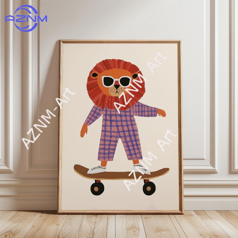1PC Funny Animal Skateboarding - Art Craft Duck recensione e prezzo