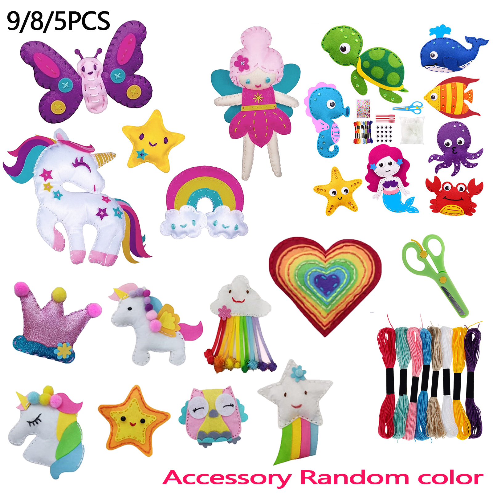 9/8/5Pcs Kids Sewing Kit DIY F - Art Craft For Preschool recensione e prezzo
