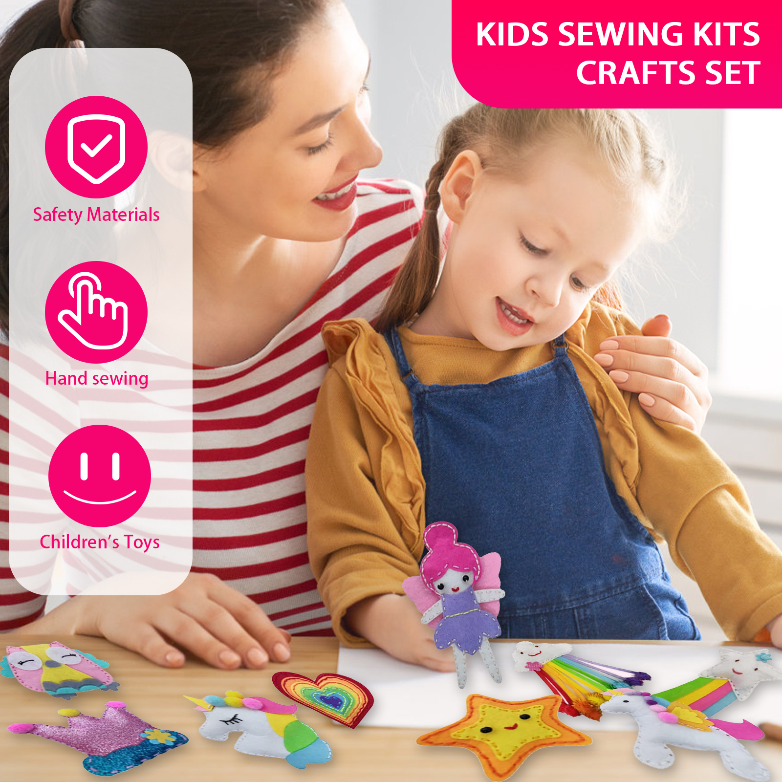 9/8/5Pcs Kids Sewing Kit DIY F - Art Craft For Preschool recensione e prezzo