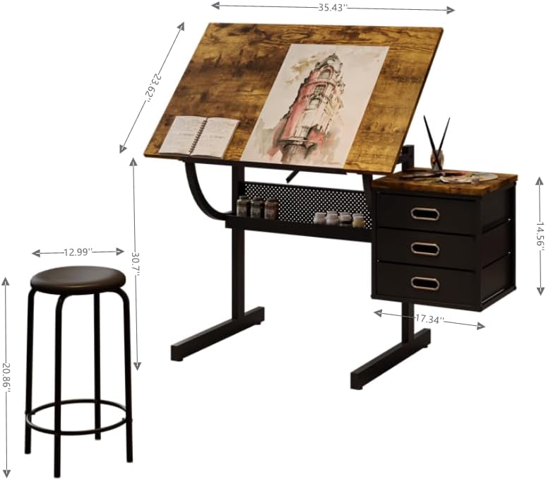 Adjustable Art Desk with Stora - Art & Craft Kortingscode recensione e prezzo