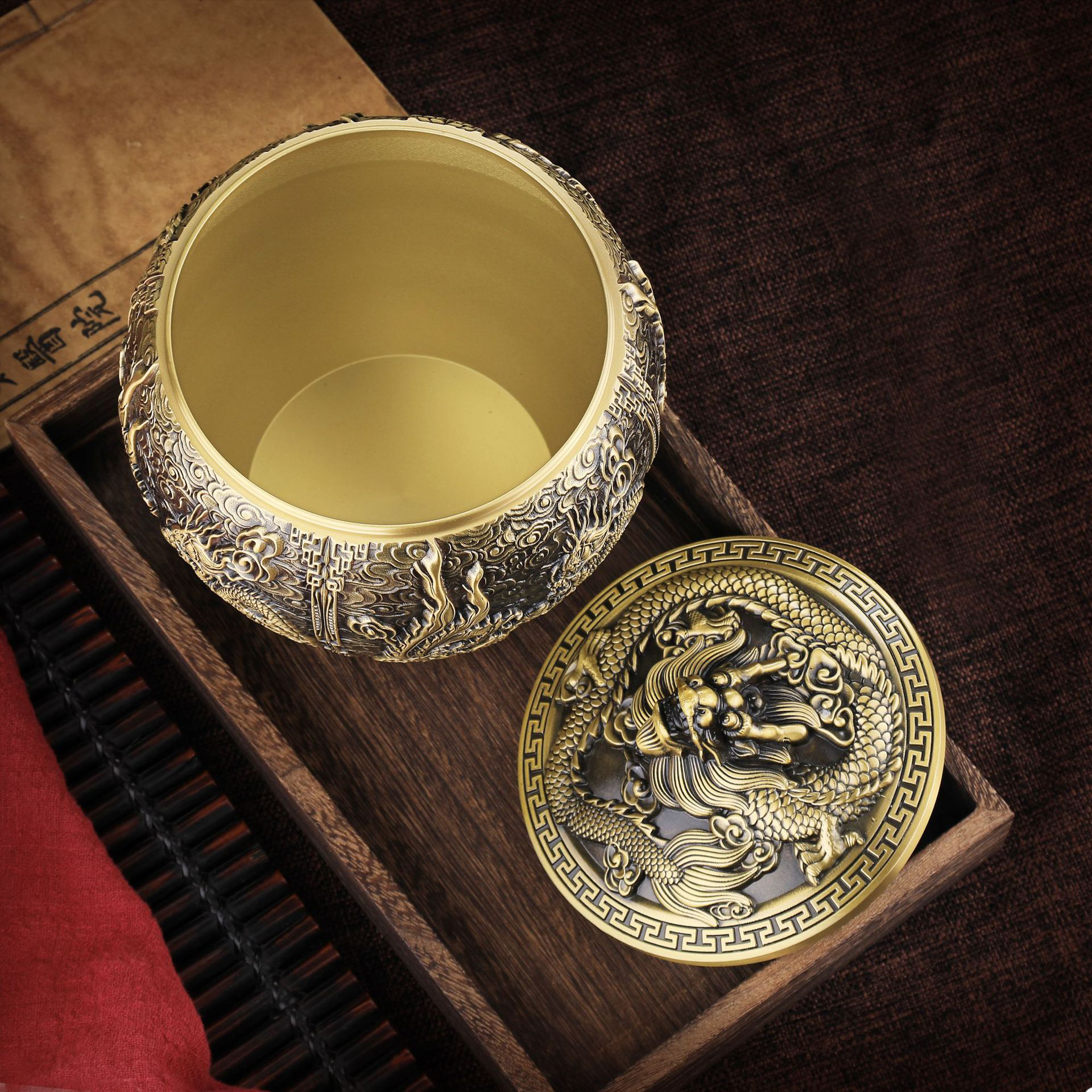 Retro Brass Tea Can Sugar and  - Art Craft Organizer recensione e prezzo
