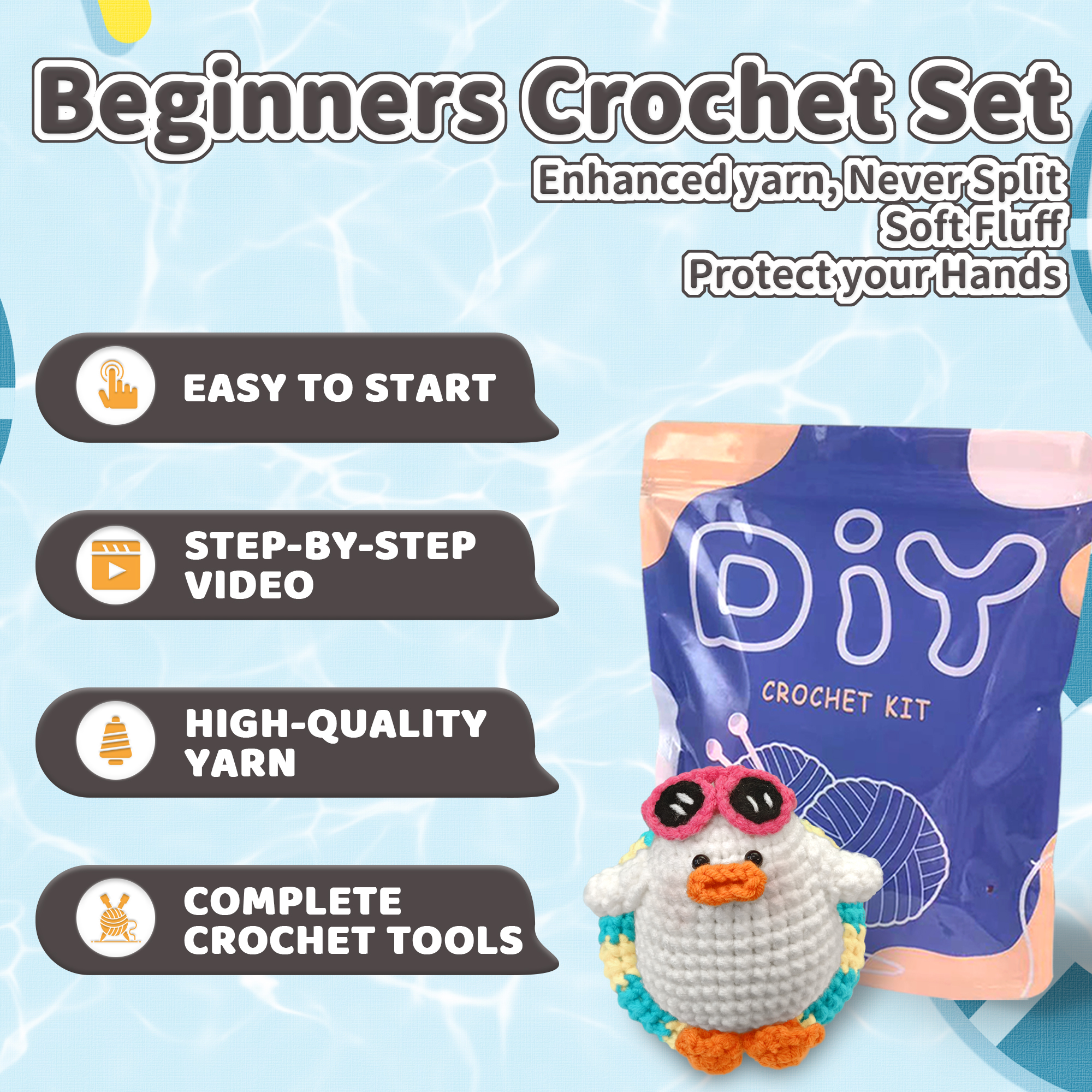 YAMAXIN DIY Crochet Needle Kit - Art Craft Duck recensione e prezzo