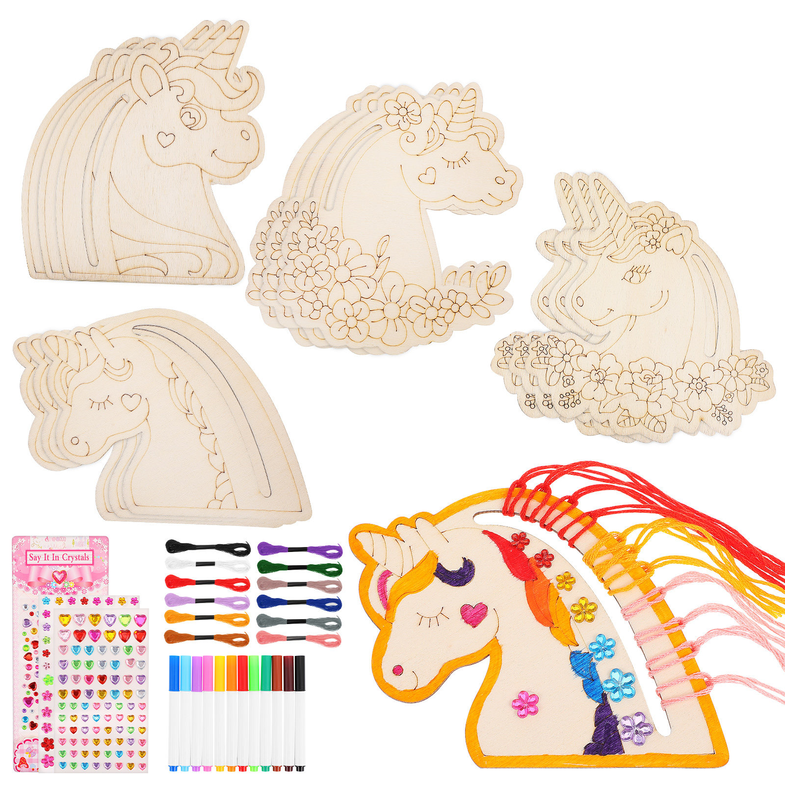 1Set Unicorn Painting Kit Wood - Art Craft Unicorn recensione e prezzo