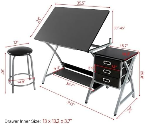 Drafting Desk, Drawing Table f - Art & Craft Kortingscode recensione e prezzo