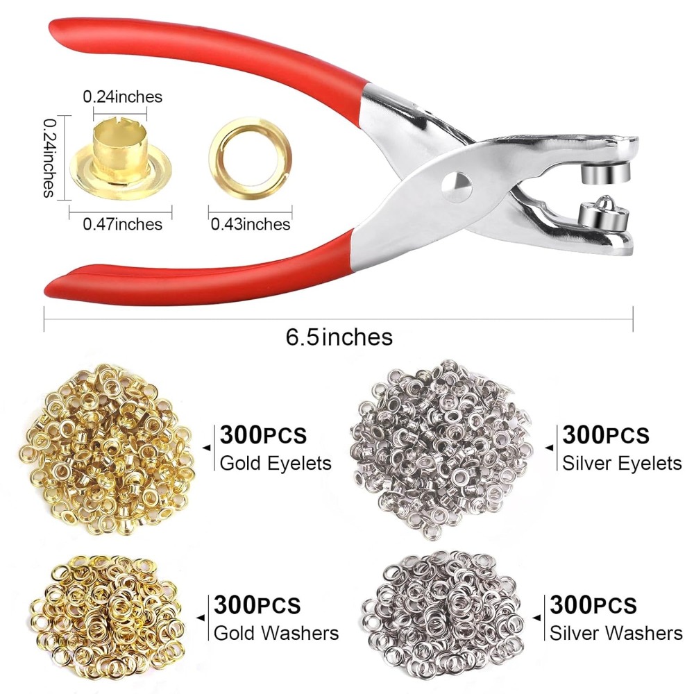 1203PCS Grommet Eyelet Pliers  - Leather Tooling Kit recensione e prezzo